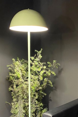 Bamyum Mint Yeşili Lambader Modern Dekoratif Metal Salon Hol Oturma Odası Çalışma Odası Zemin Lamba