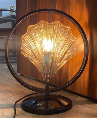 Bamyum Shell Gold Metal Masa Lambası Mutfak Salon Cafe Ofis Çalışma Odası Işığı Dekoratif Aydınlatma