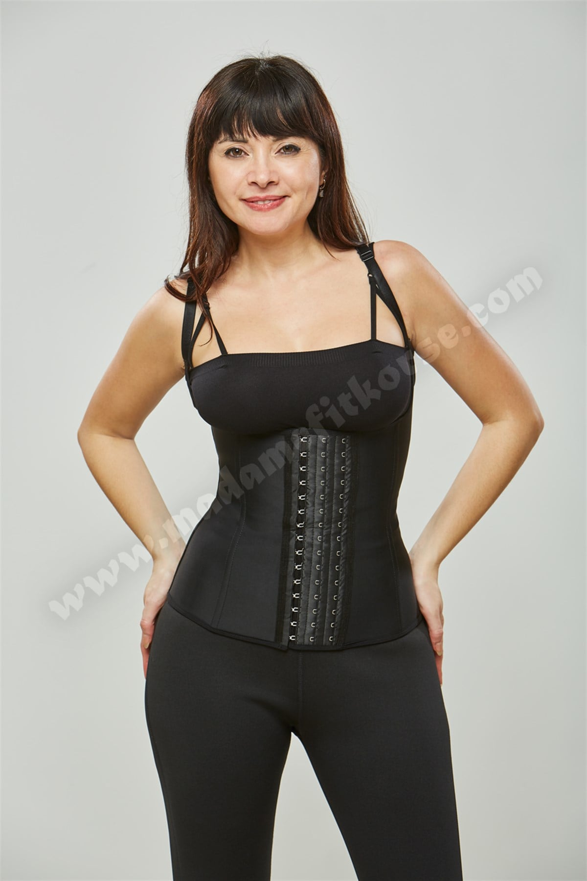 ASKILI LATEX KORSE (SİYAH)