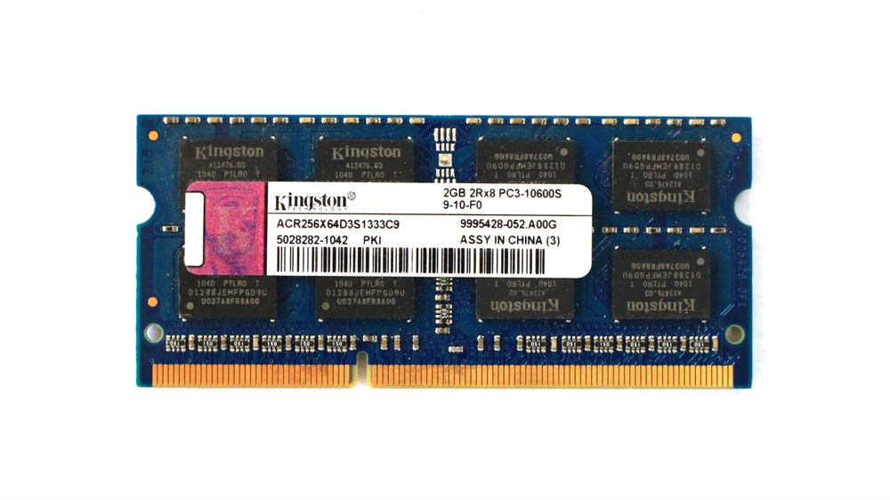 Kingston 2GB 2Rx8 DDR3 10600S-9-10-F0 Notebook Ram (İkinci El)