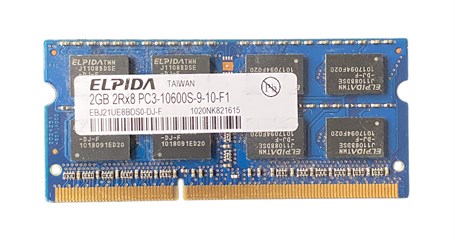 Elpida 2GB 2Rx8 DDR3 10600S-9-10-F1 Notebook Ram (İkinci El)