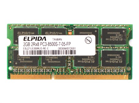 Elpida 2GB 2Rx8 DDR3 8500S-7-05-FP (İkinci El)