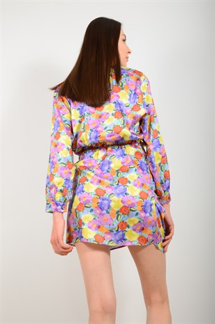 Kadın Renkli Elbise 3687