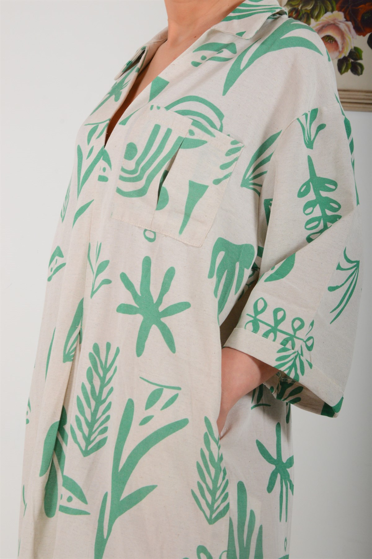 Kadın Yeşil Pilikaşe Elbise 2924