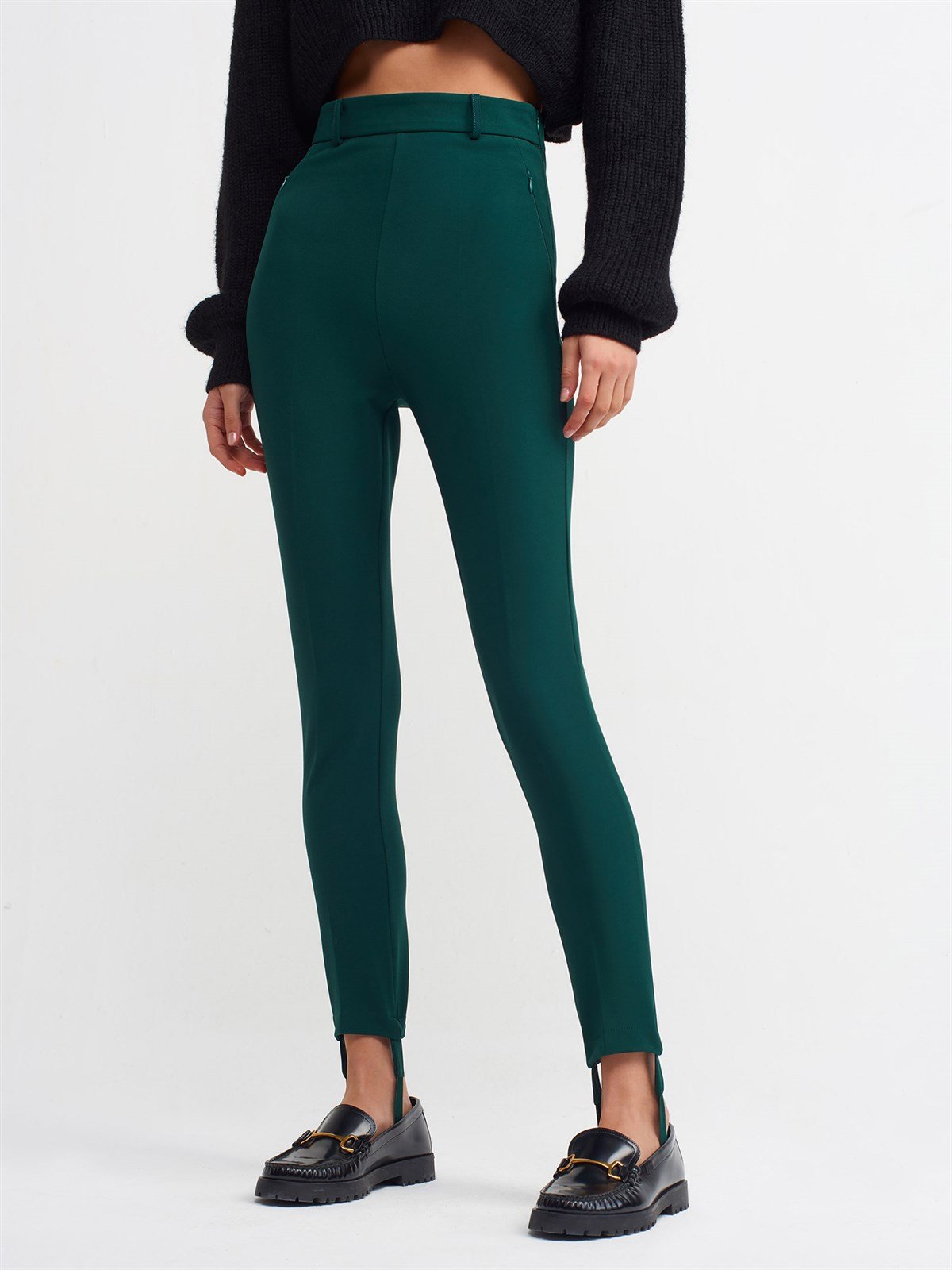 Kadın Yeşil Yüksek Bel Pantolon 70311