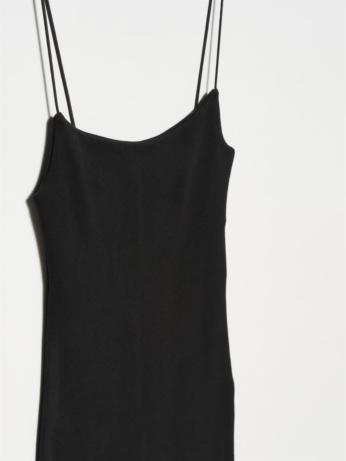 Siyah Askılı Mini Elbise 90364
