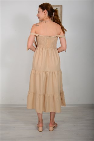 Vizon Askı Bağlamalı Gipeli Elbise 20Y627