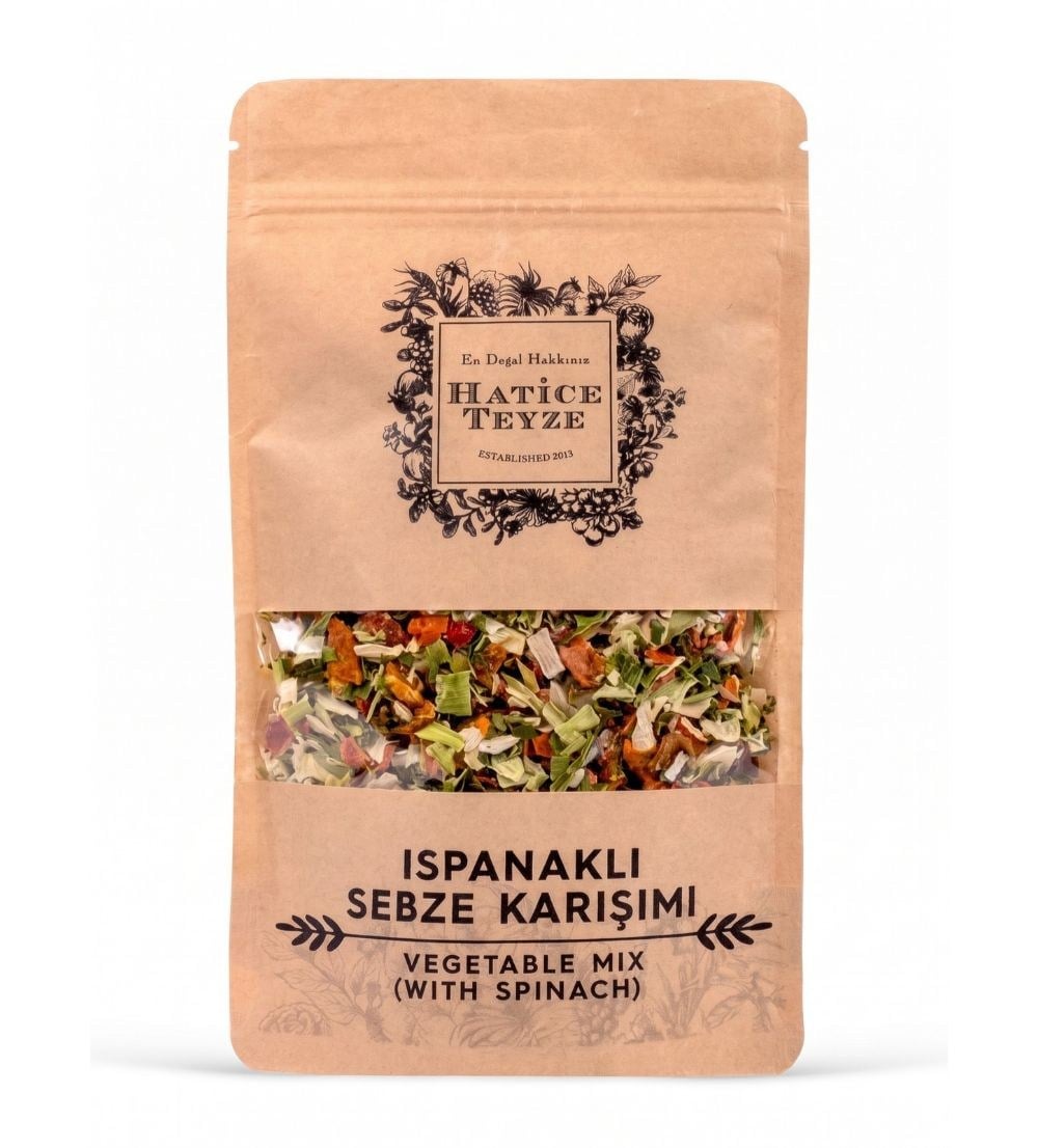Ispanaklı Sebze Karışımı - 100 gr. - Kurutulmuş Sebze