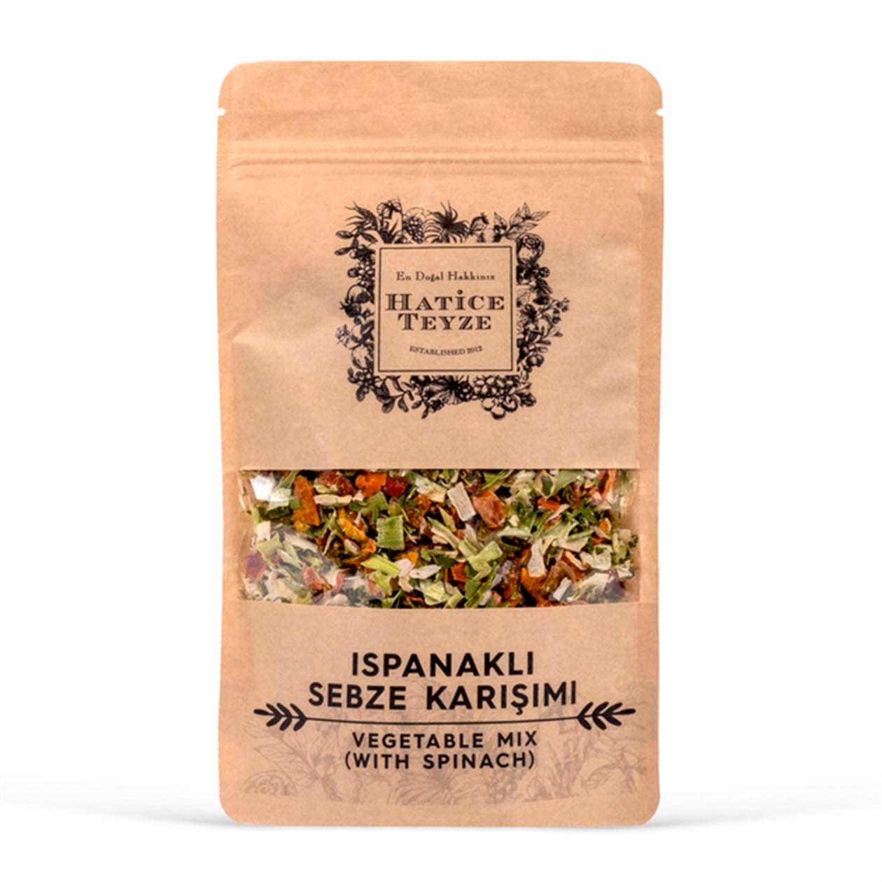 Ispanaklı Sebze Karışımı - 100 gr. - Kurutulmuş Sebze