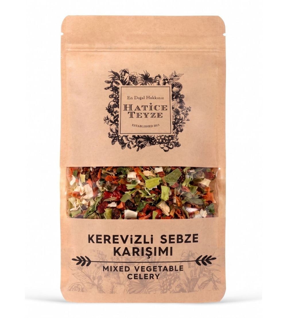 Kerevizli Sebze Karışımı - 100 gr. - Kurutulmuş Sebze