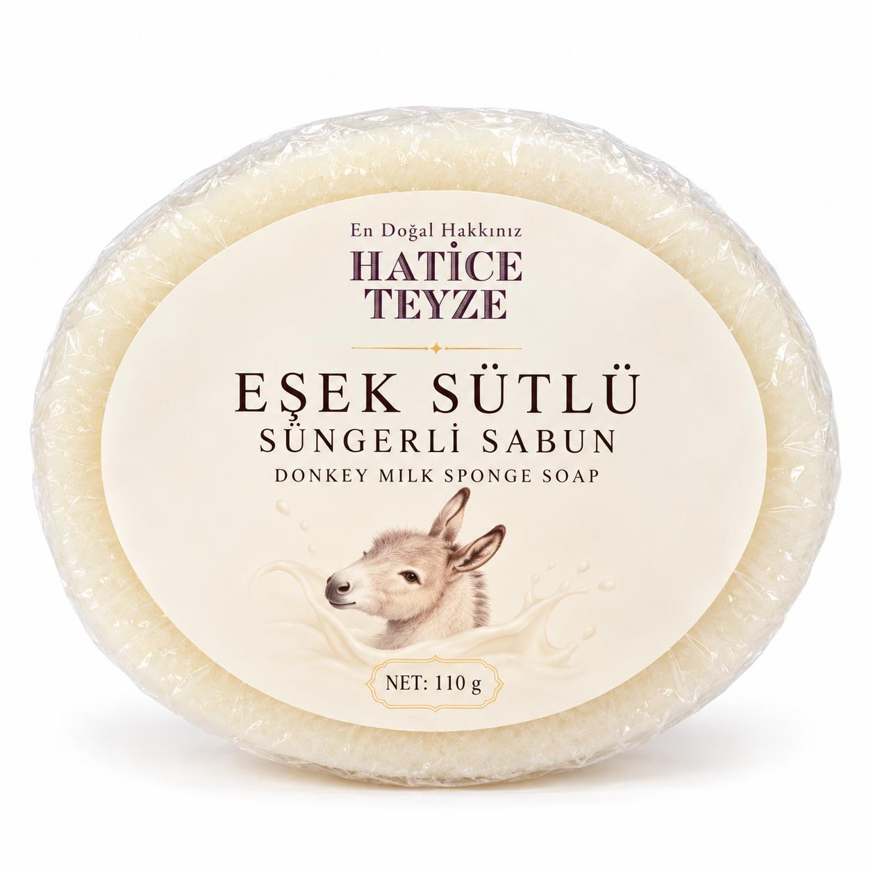 SÜNGERLİ EŞEK SÜTLÜ SABUN-110gr - Cilt & Saç Bakımı
