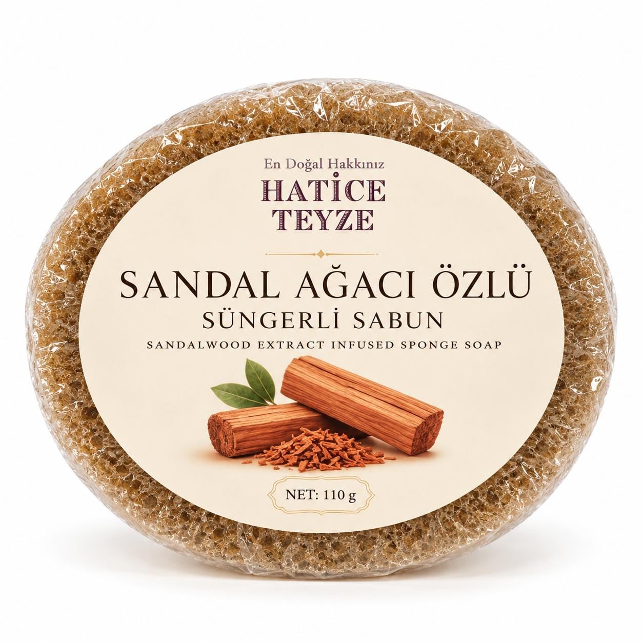 SÜNGERLİ SANDAL SABUN-110gr - Cilt & Saç Bakımı