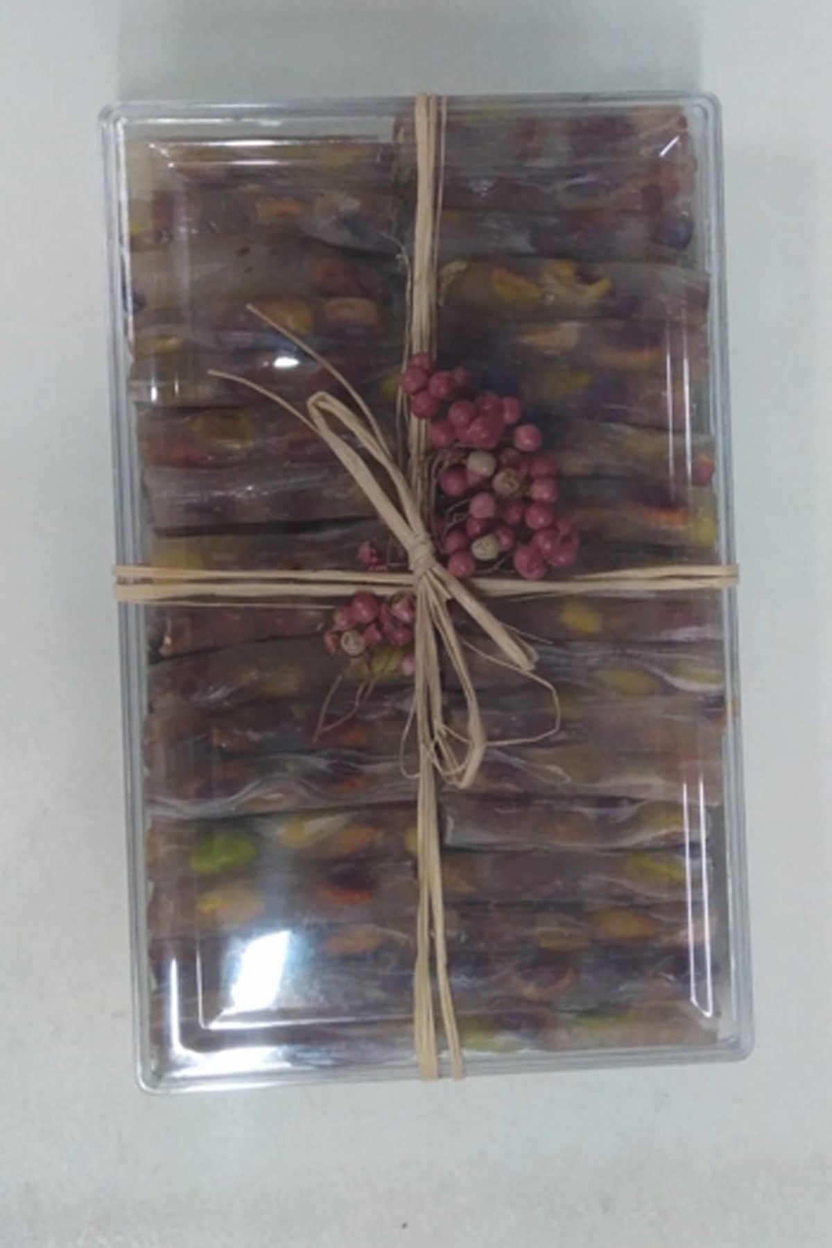 Antep Fıstıklı İnce Fitil Lokum - Karamelli - 500 gr - Lokum