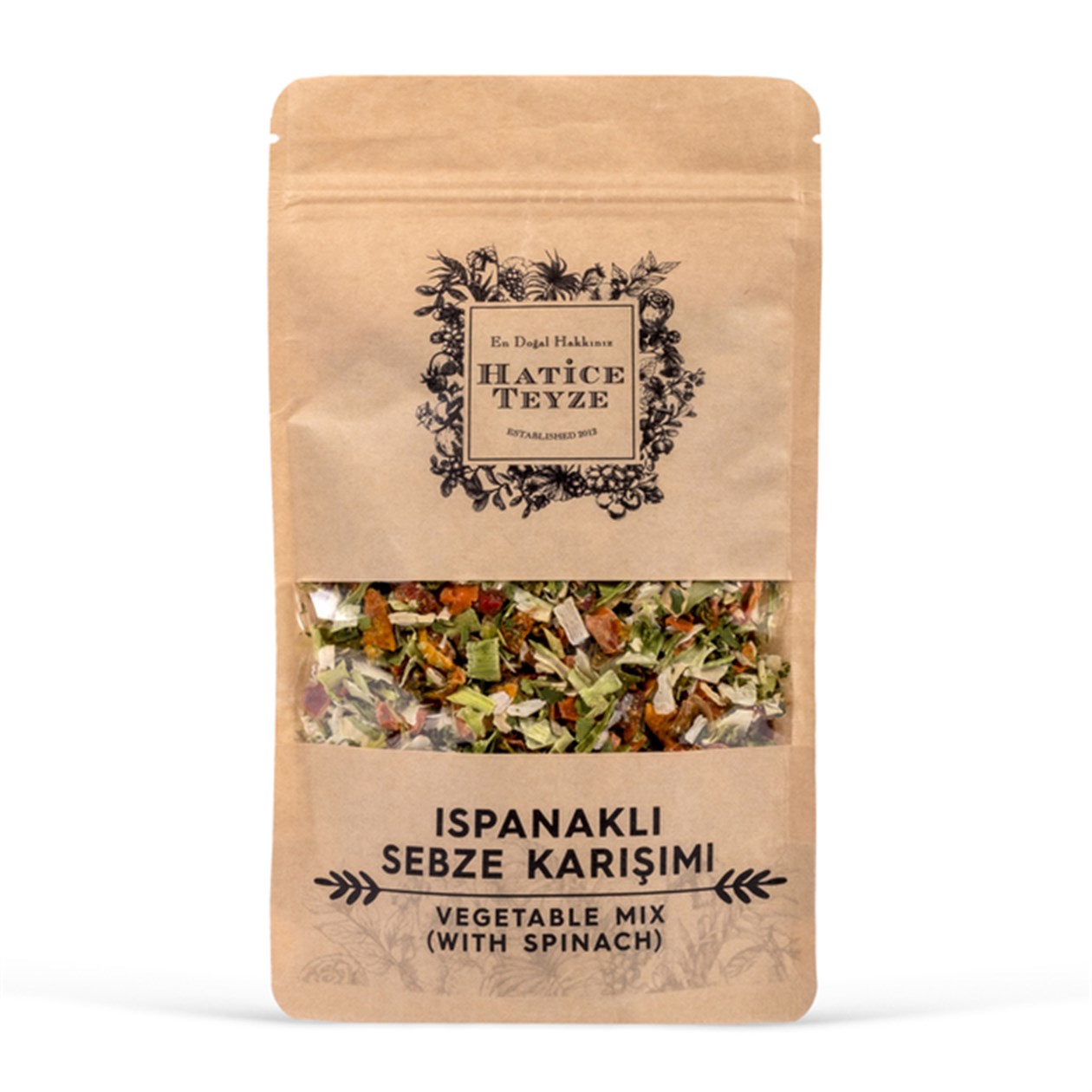 Ispanaklı Sebze Karışımı - 100 gr. - Kurutulmuş Sebze