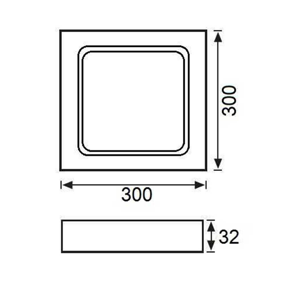 Jupiter 24W Sıva Üstü Led Panel LC446 B