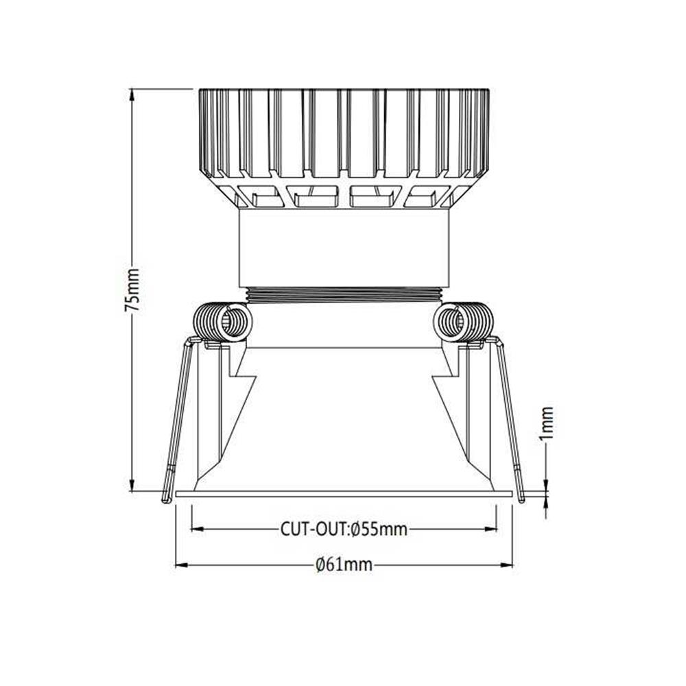 Jupiter Sıva Altı Sabit LED Spot LS555 B