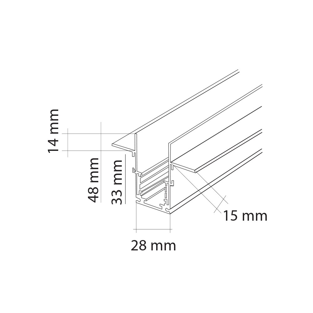 Nevo 2 Mt Sıva Altı Trimless Magnet Ray Beyaz NMA100-2