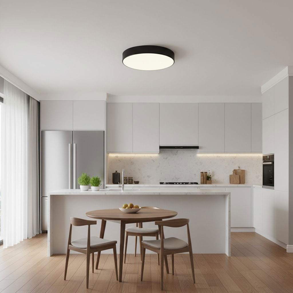 Nevo 30 Cm Sıva Üstü Ledli Tavan Armatürü Siyah NS120