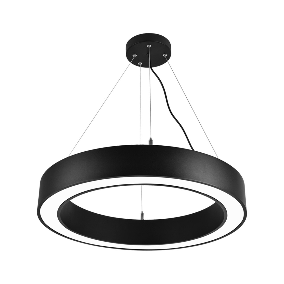 Nevo 60 cm Ledli Yuvarlak Simit Linear Sarkıt Siyah NS115-1