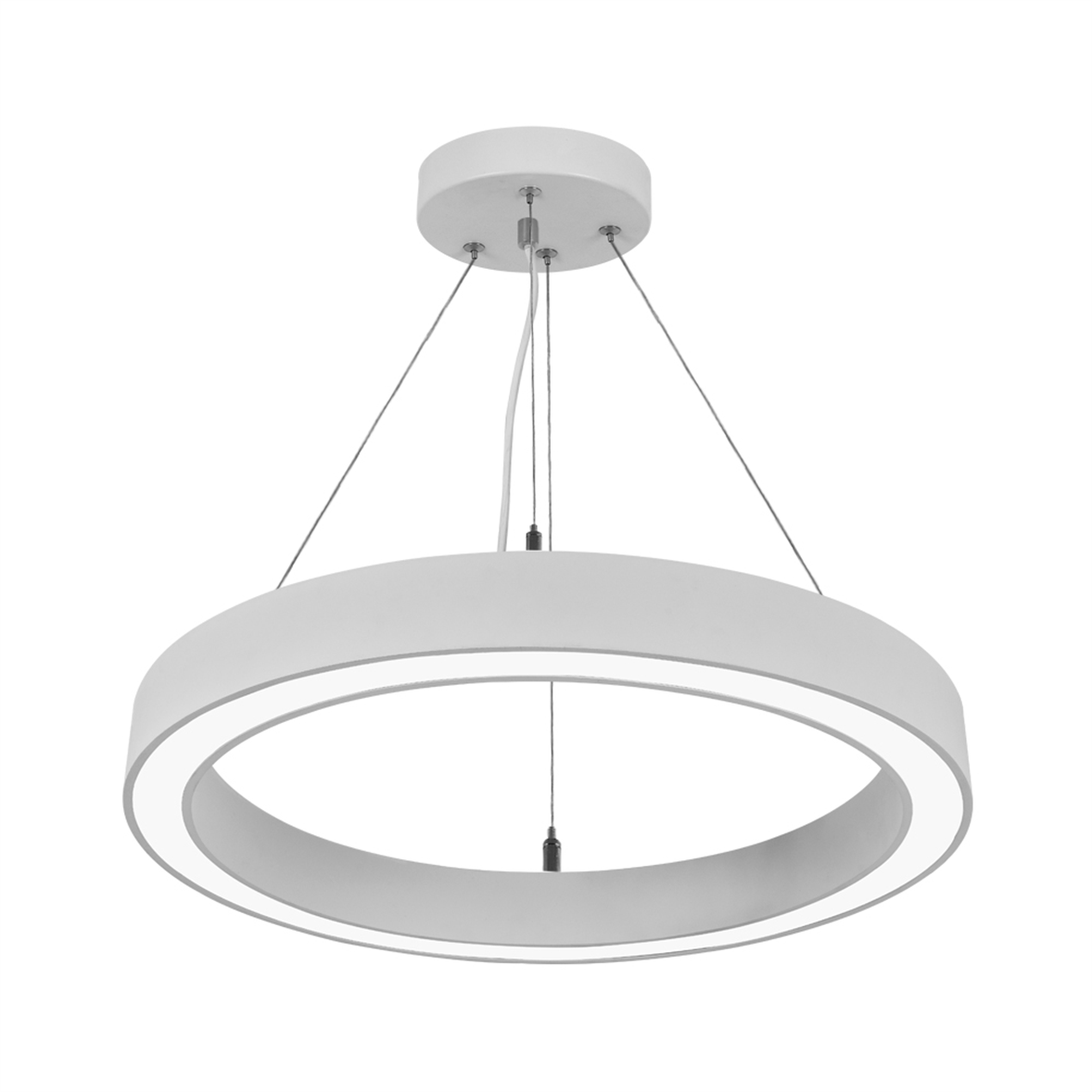 Nevo 80 cm Ledli Yuvarlak Simit Linear Sarkıt Beyaz NS115-2