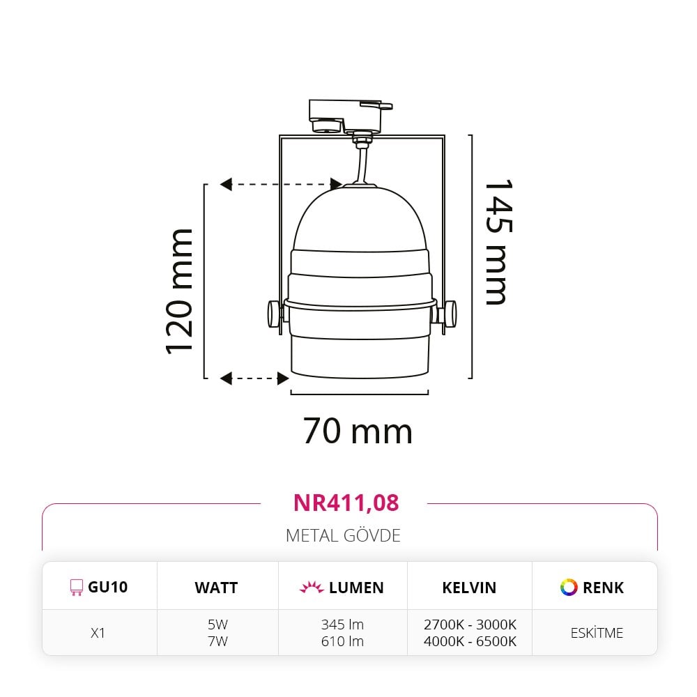 Nevo Dekoratif Eskitme Ray Spot NR411