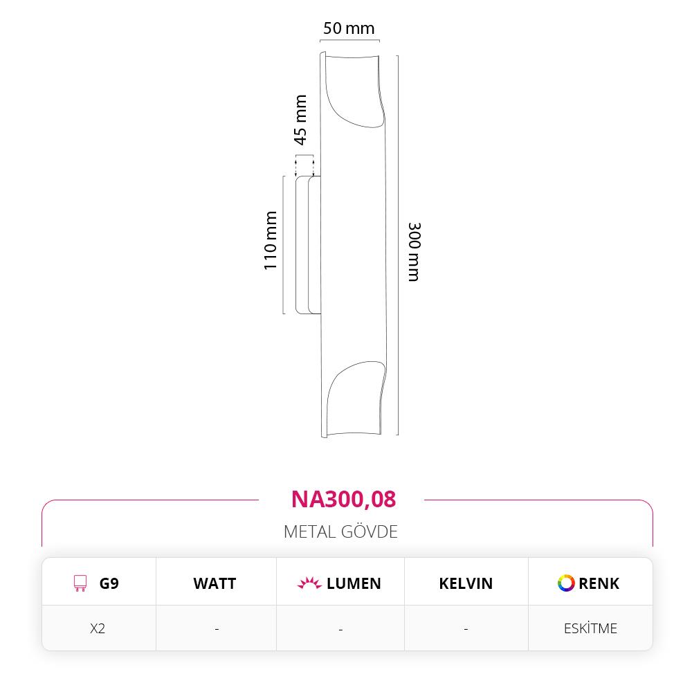 Nevo Dekoratif İç Mekan Aplik Eskitme NA300