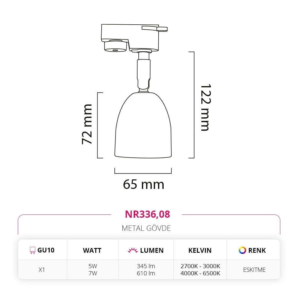 Nevo Dekoratif Ray Spot Eskitme NR336
