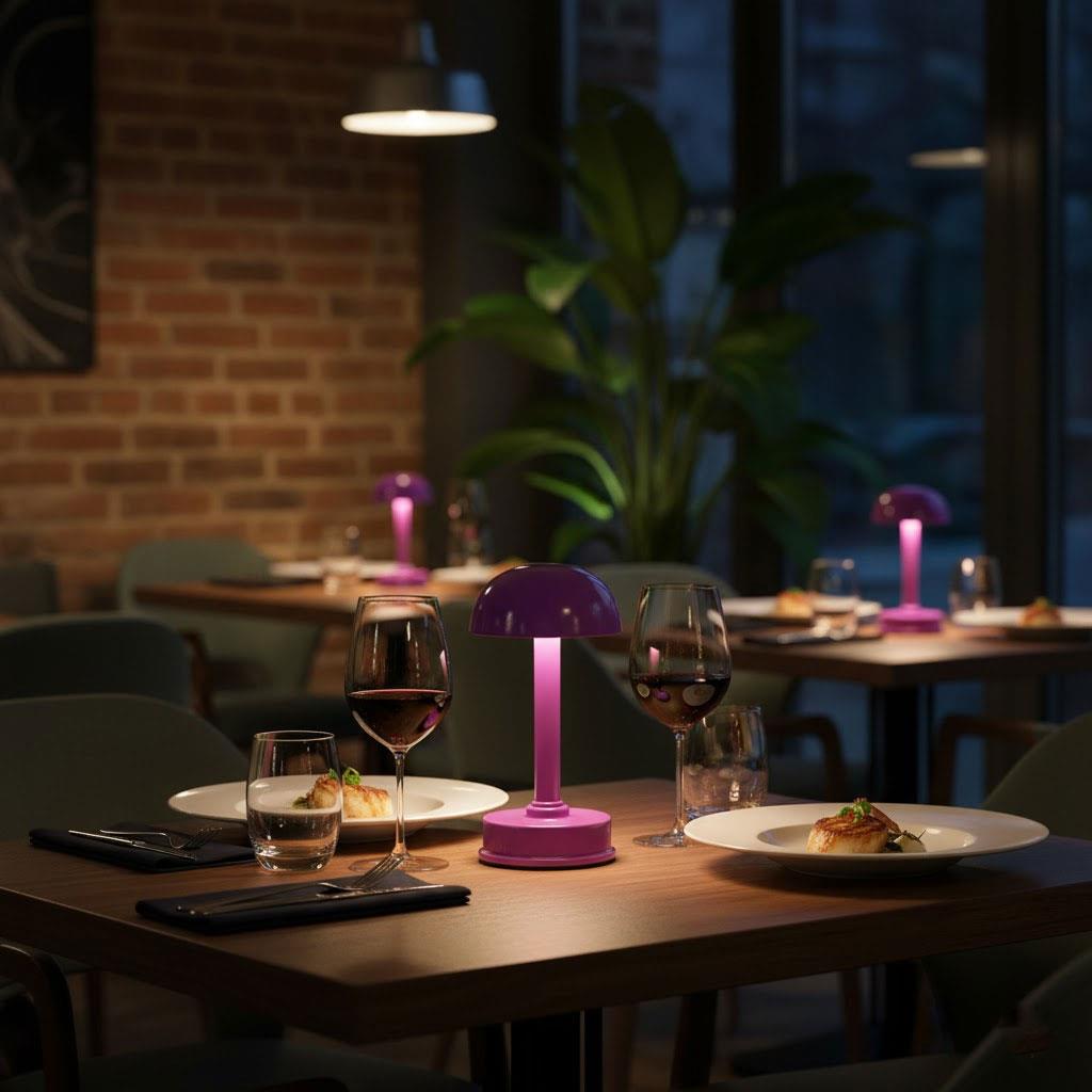 Nevo Dekoratif Şarjlı Masa Lambası Mor NM102