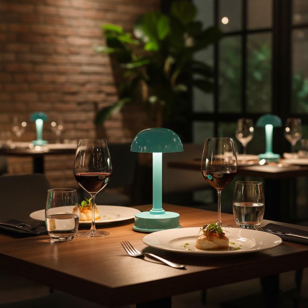 Nevo Dekoratif Şarjlı Turkuaz Masa Lambası NM102