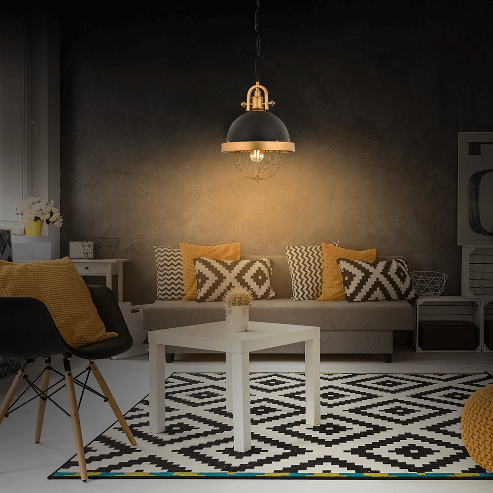 Nevo Dekoratif Tekli Sarkıt Siyah Gold NS285