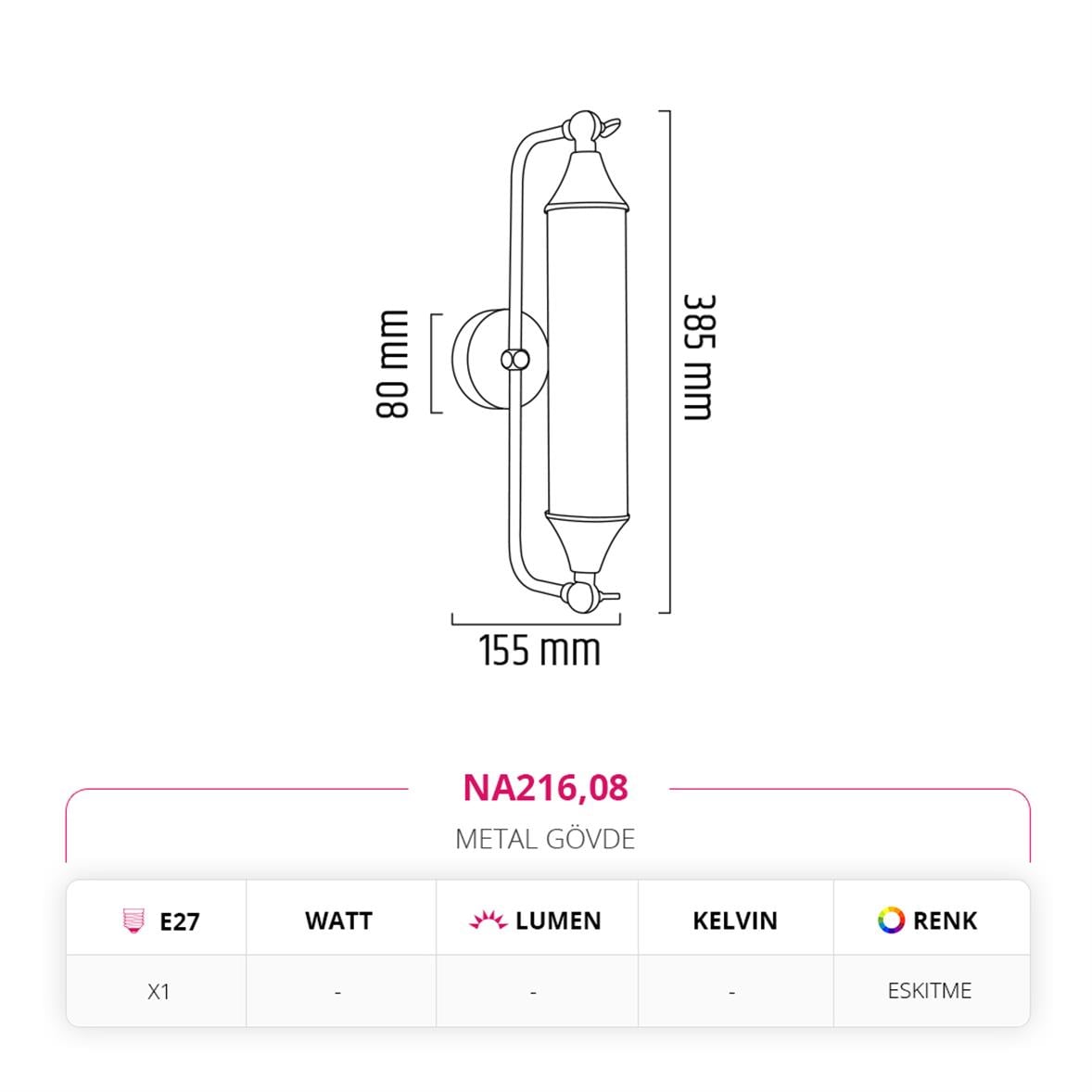Nevo İç Mekan Aplik Eskitme NA216