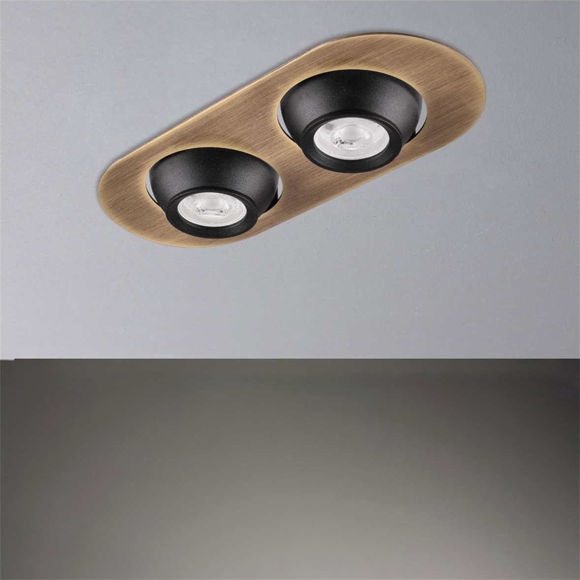 Nevo Sıva Altı İkili Led Spot Eskitme Siyah ND330-2