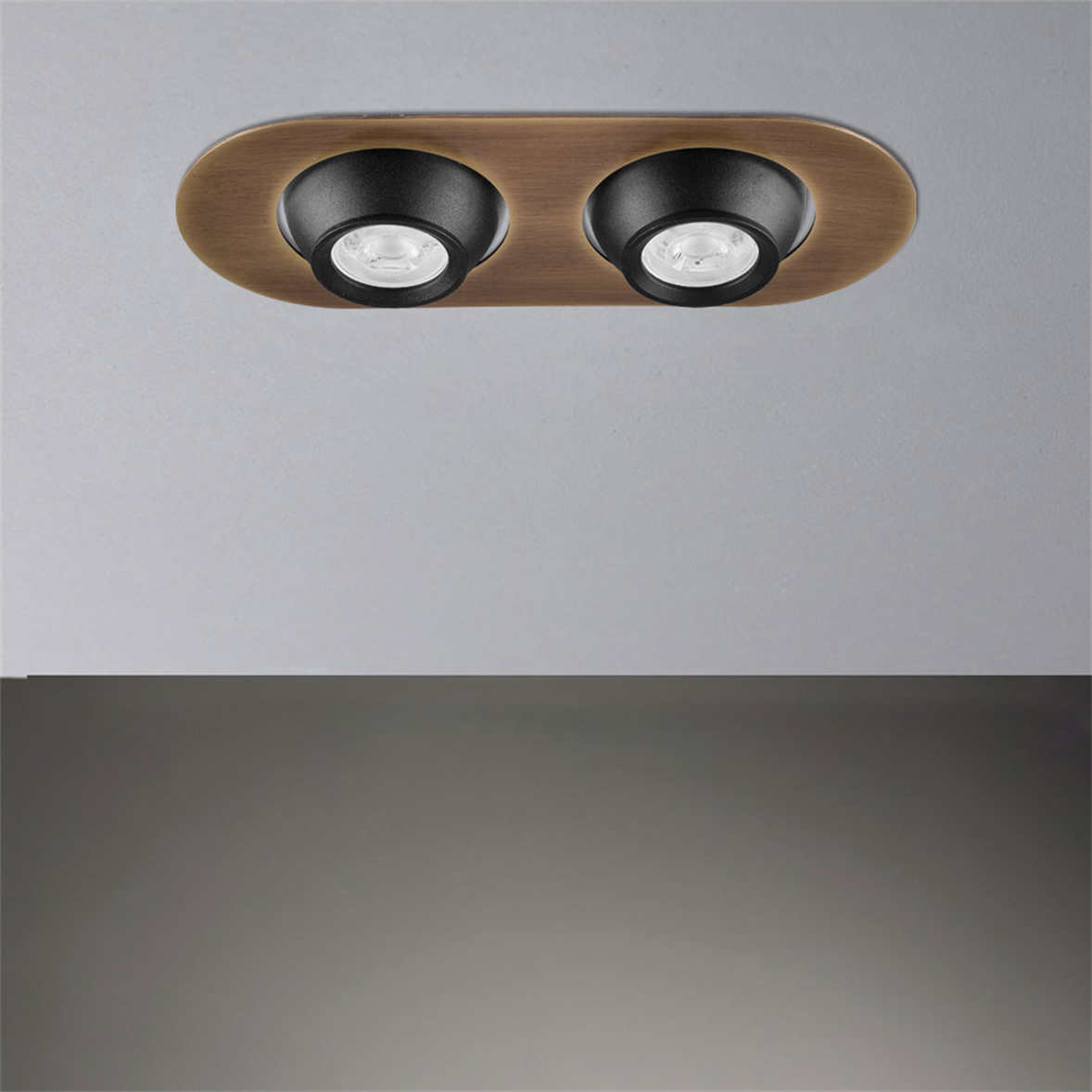 Nevo Sıva Altı İkili Led Spot Eskitme Siyah ND330-2