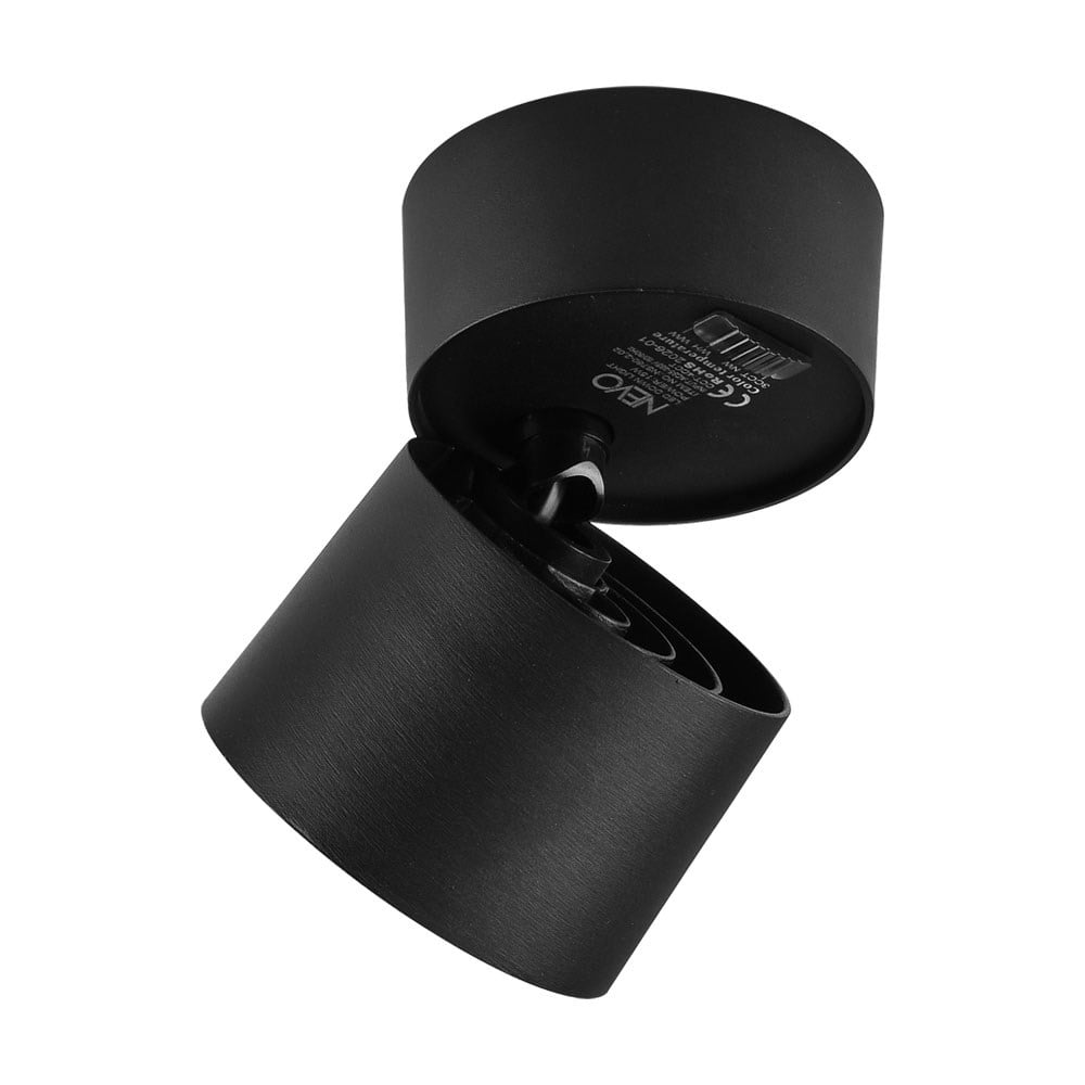 Nevo Sıva Üstü Hareketli Led Spot Siyah NS760-2