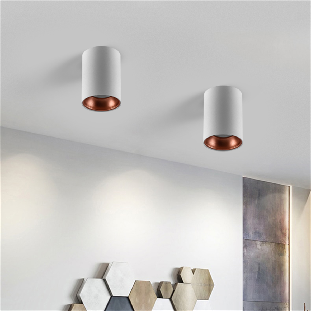 Nevo Sıva Üstü Led Spot Beyaz Bakır NS238-1