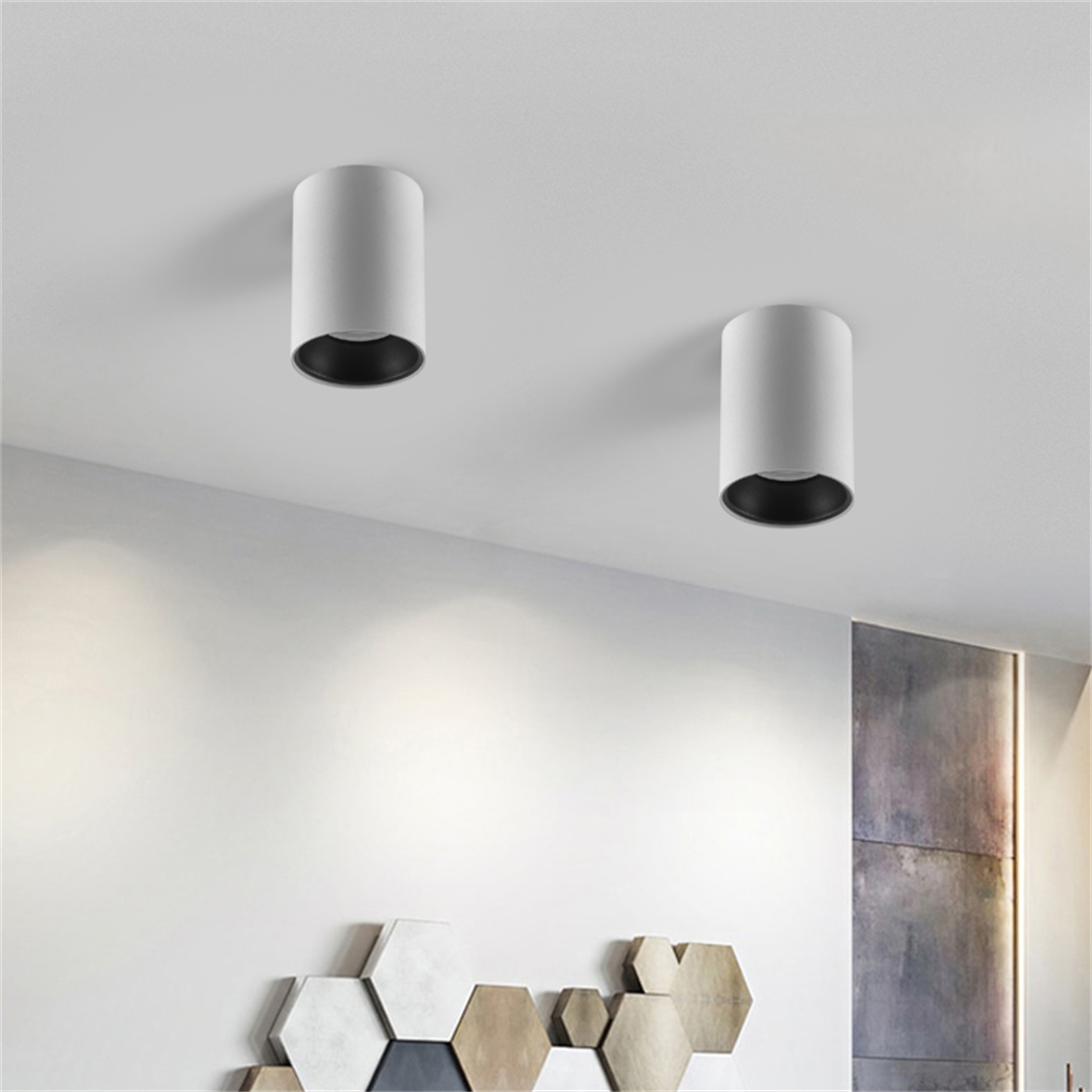Nevo Sıva Üstü Led Spot Beyaz Siyah NS238-1