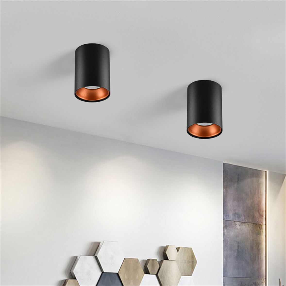 Nevo Sıva Üstü Led Spot Siyah Portakal NS238-1