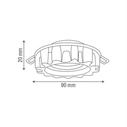Goldx 3W Kenarı Ledli Kristal Spot Armatür ZE676