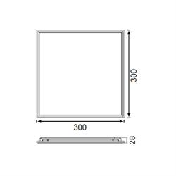Jupiter 18W 30x30 Sıva Altı Slim Backlight Clip-in Panel JK3031 S