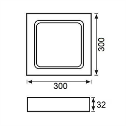 Jupiter 24W Sıva Üstü Led Panel LC446 B