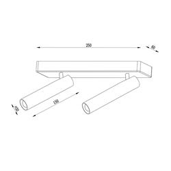 Jupiter 2li Rozanslı Sıva Üstü Spot LC508 S&A
