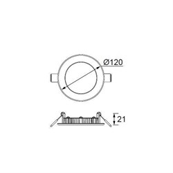 Jupiter 6W Sıva Altı Yuvarlak Led Panel LD471 B