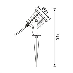 Jupiter Ledli Bahçe Spot LG987 S