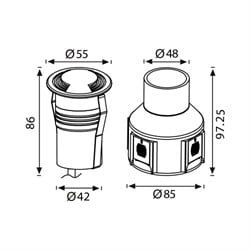 Jupiter Ledli Yer Armatürü LG927 S