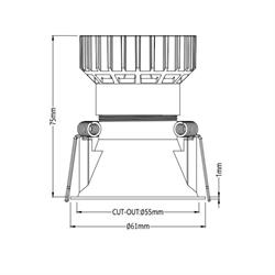 Jupiter Sıva Altı Sabit LED Spot LS555 B