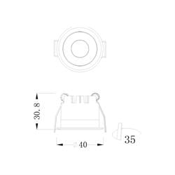 Jupiter Sıva AltıLED Spot LS451 B 