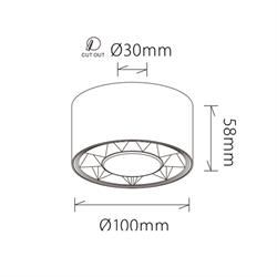 Jupiter Sıva Üstü LED Tavan Armatürü LC501 S&SK