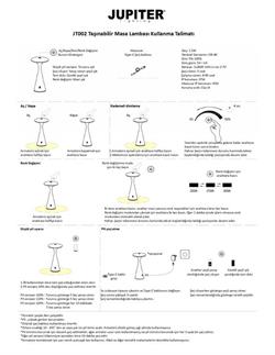 Jupiter Taşınabilir Masa Lambası JT002 BJ