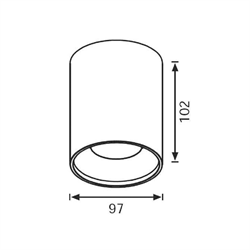 Jupiter Tavan Armatürü JC065 B&S