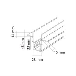 Nevo 1 Mt Sıva Altı Trimless Magnet Ray Siyah NMA100-1